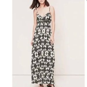 Loft Maxi Dress Ikat Adjustable Straps Sm Petite